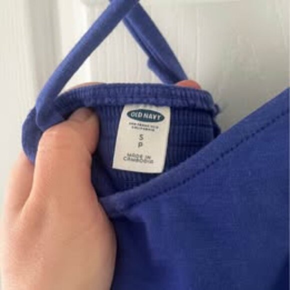 Blue V Neck Summer Dress Size Small - Picture 3 of 5